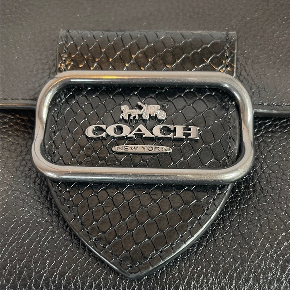 Coach Black Morgan Leather Shoulder Bag - Picture 8 of 11
